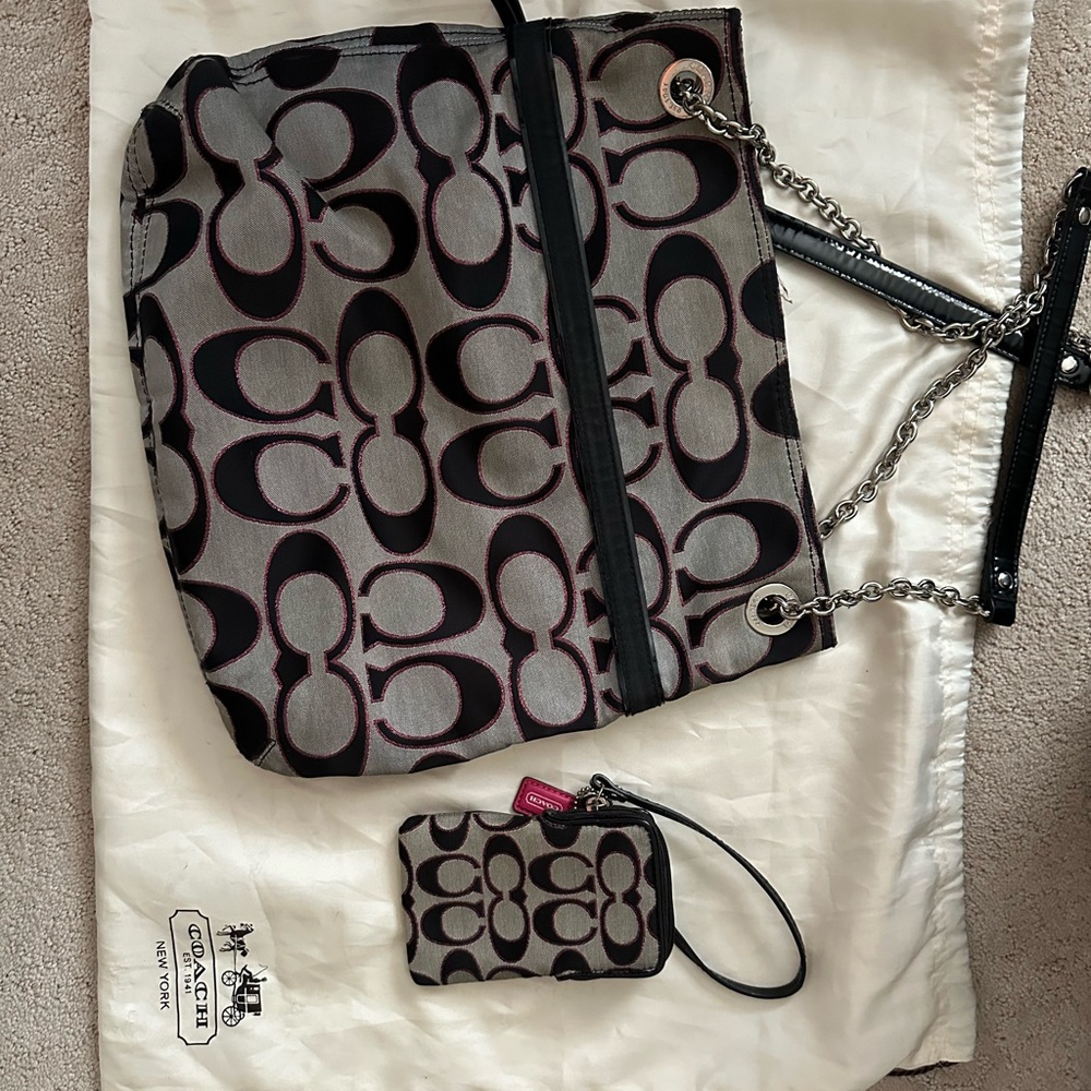 Coach purse and wristband